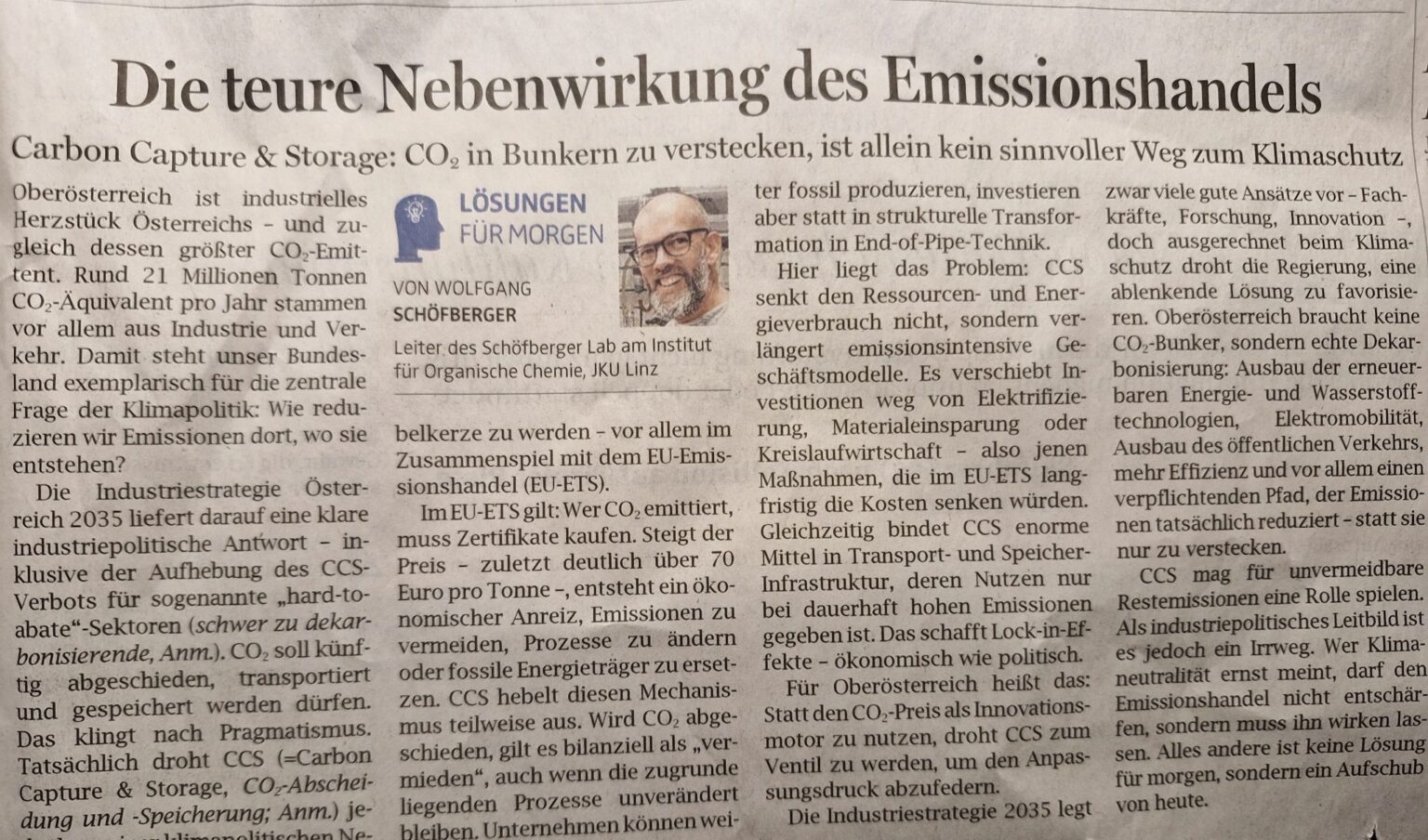 Quelle des Artikels aus den Oberösterreichischen Nachrichten